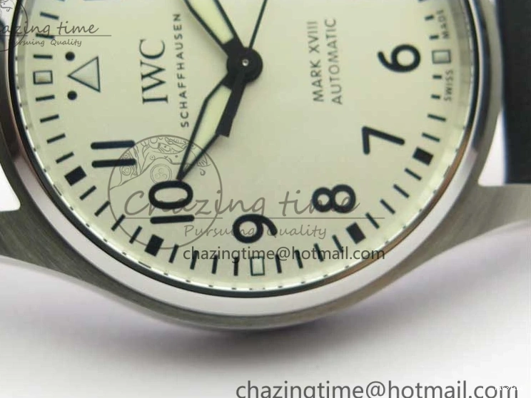 MIROTIME 0427 MARK XVIII IW327002 SS FKF 1:1 Best Edition White Dial On Black Leather Strap Affordable 7121